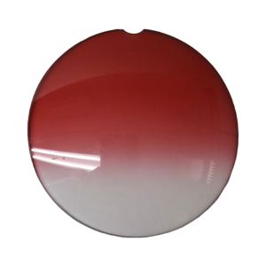 Placa Sol CR39 Base 6 Ø 75mm Deg. Vermelho
