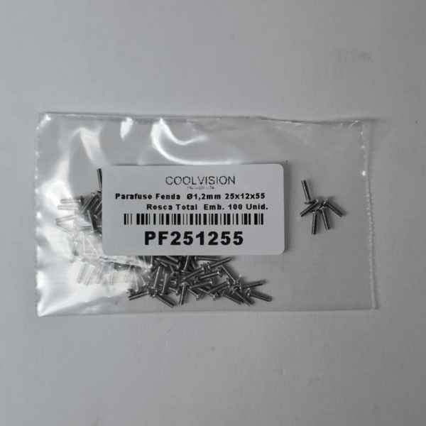 Parafuso Ø 1,2mm - 2,5x1.2x5,5 mm Rosca Total