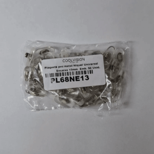 Plaquete Pvc/Metal Niquel Univ. Enc. 13mm